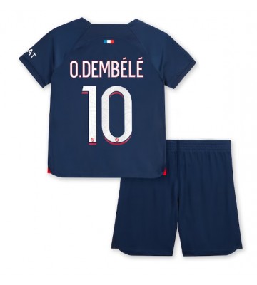 Paris Saint-Germain Ousmane Dembele #10 Koti Pelipaita Lasten 2023-24 Lyhyet Hihat (+ Lyhyet housut)